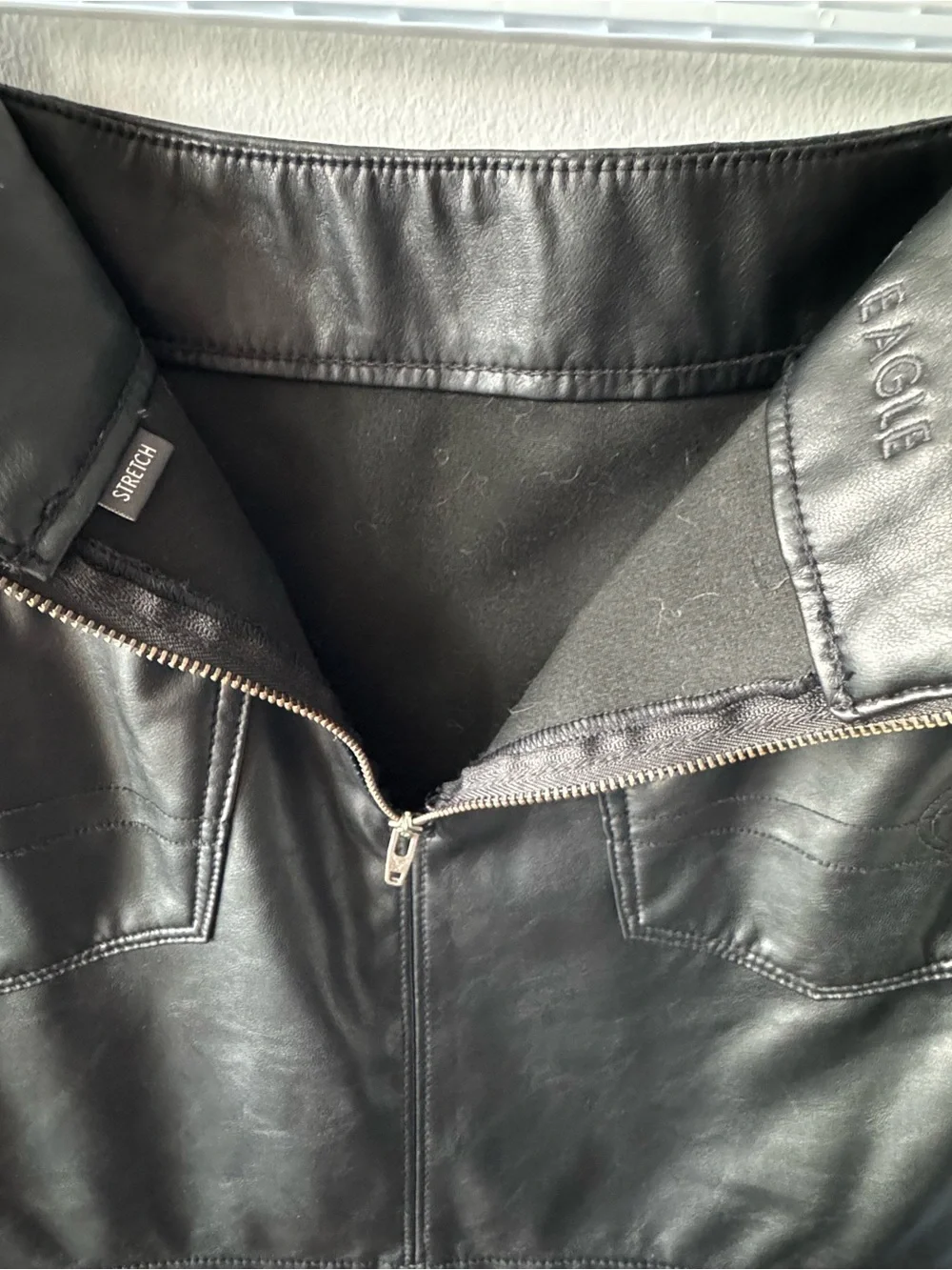 American Eagle Outfitters Black Faux Leather Mini Skirt - Picture 5 of 5